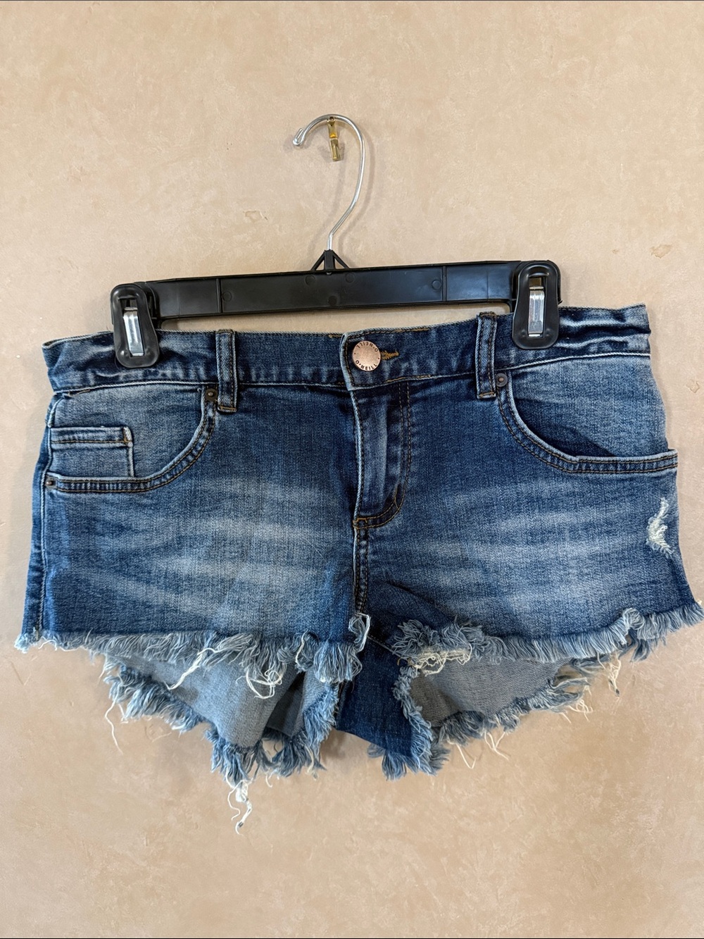 O'Neill Distressed Blue Denim Cutoff Shorts